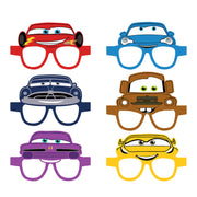 Cartoon Cars Party Glasses – 6-Pack Lightning McQueen Costume Accessories for Kids