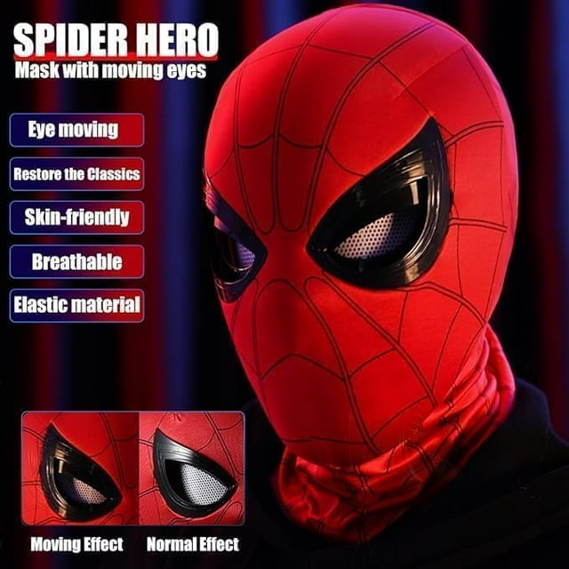 Spider-Man 1:1 Wearable Mask – Remote Control Blinking Eyes Collectible