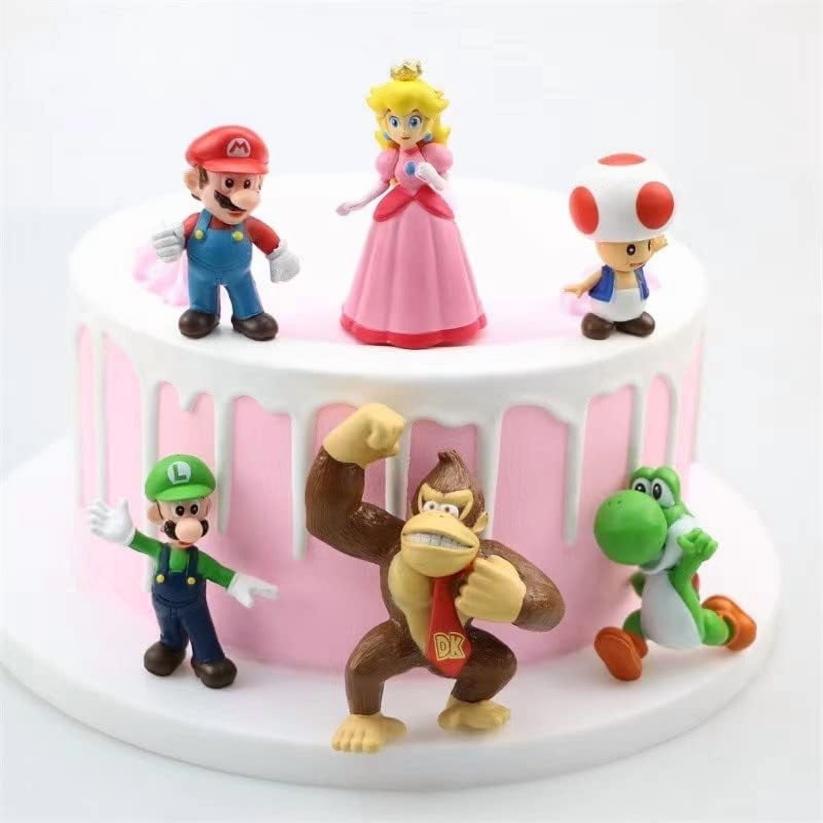 Super Mario Bros Action Figures Set – 6-Piece Collectible Toys, 1.5–2.75" Mini Figures