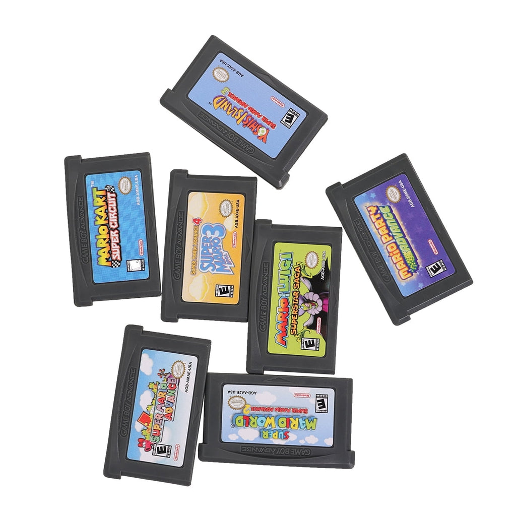 Super Mario GBA Game Set – 7 Pack Game Boy Advance Cartridges (Mario, Luigi, Yoshi’s Island Series) for NDSL, GBM & GBA SP