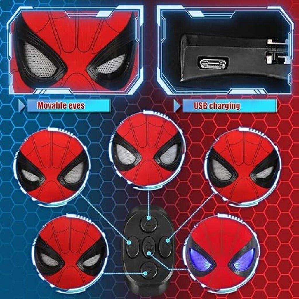 Spider-Man 1:1 Wearable Mask – Remote Control Blinking Eyes Collectible