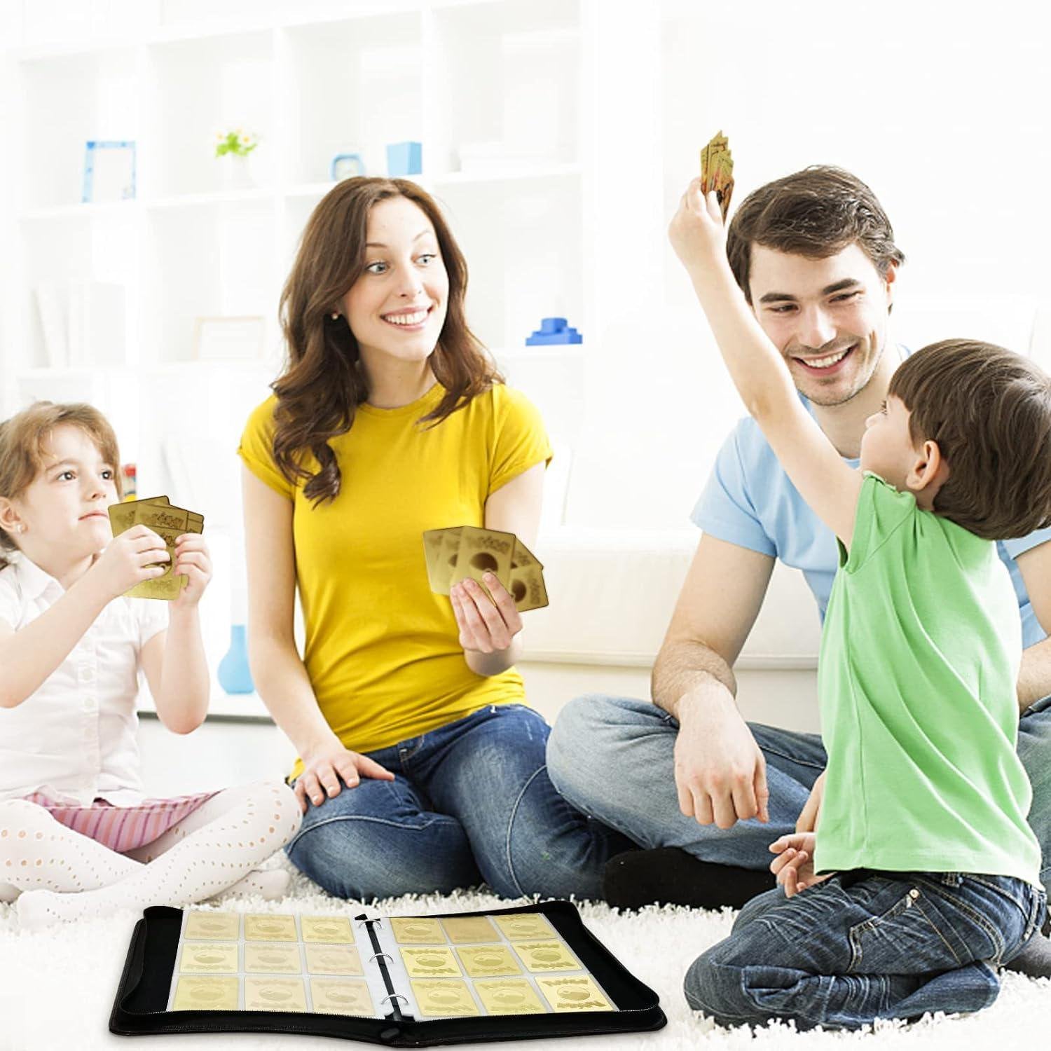 9-Pocket Card Binder with 50 Sleeves – Holds Up to 900 Trading Cards, Durable Album for Kids & Collectors