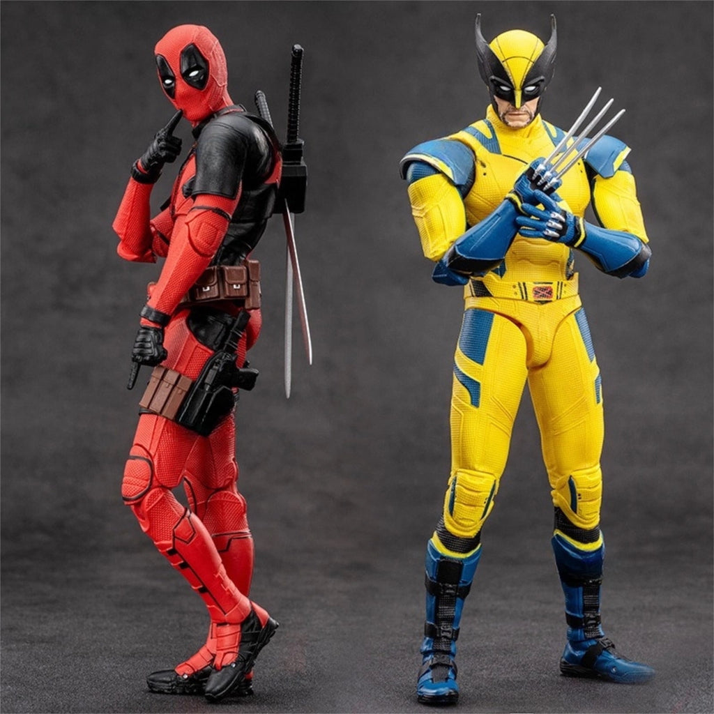 Deadpool & Wolverine Action Figures Set – Collectible Toy Models for Fans & Kids