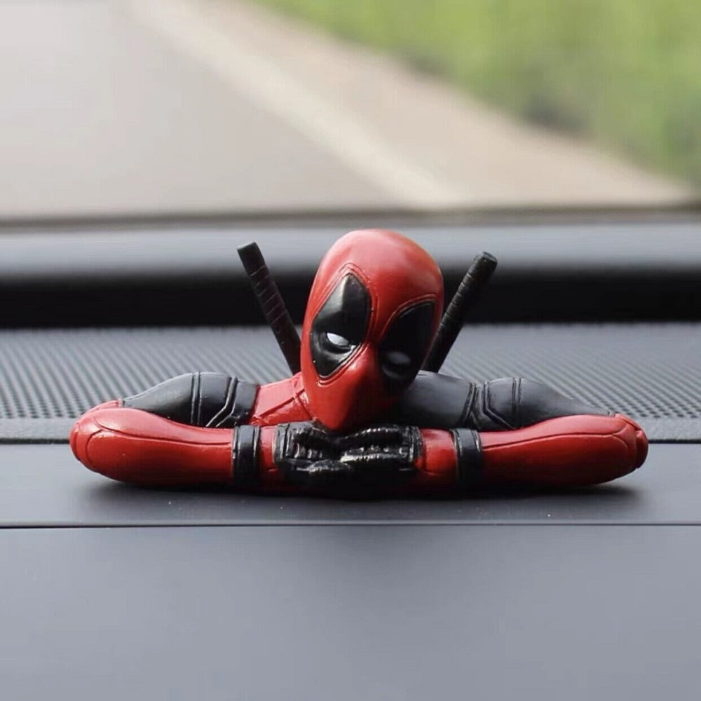 X-Men Deadpool Car Ornament – 3Pc Dashboard Decoration Mini Figures Set