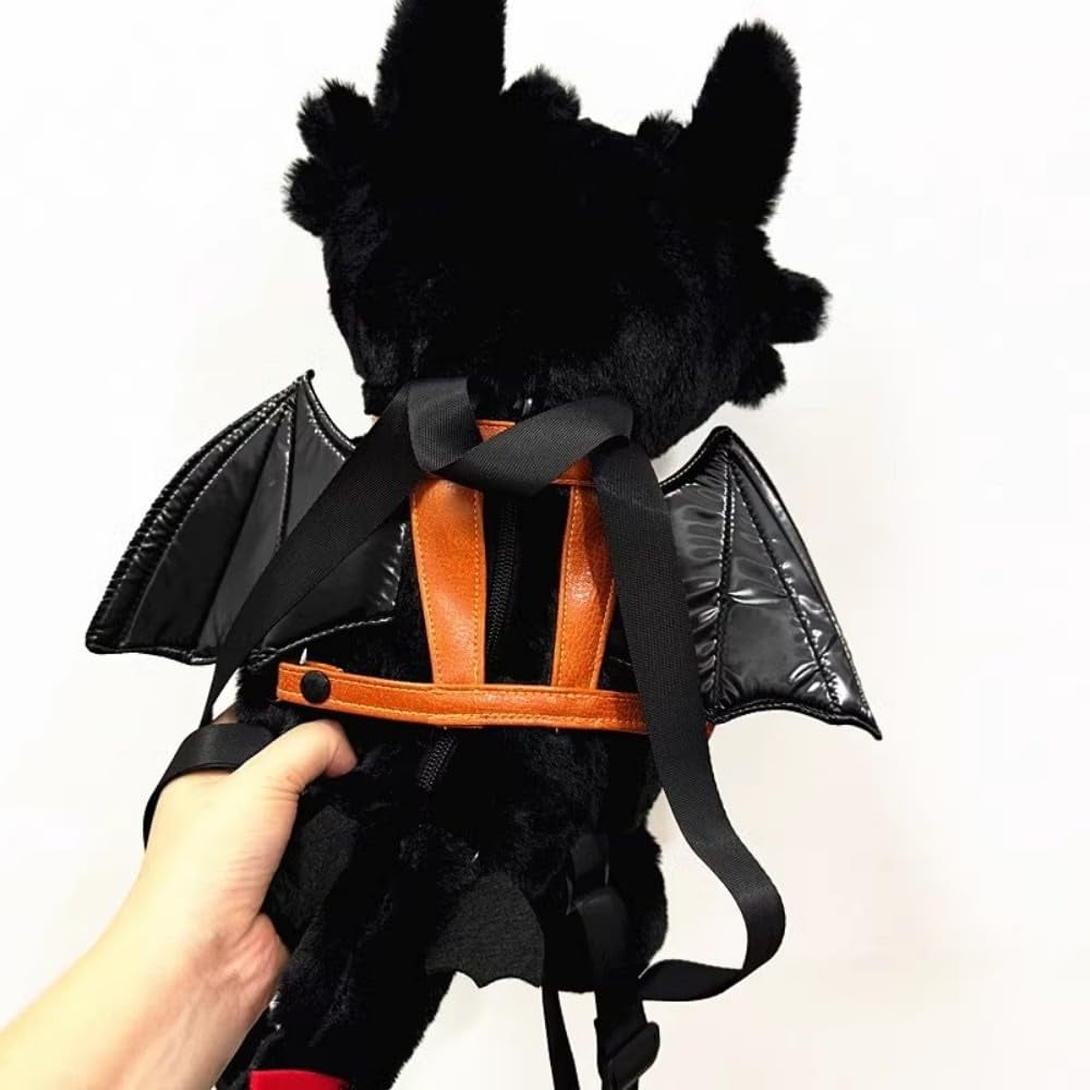 15" Toothless Plush Backpack & Coin Purse – Kids & Adults Plush Doll Handbag
