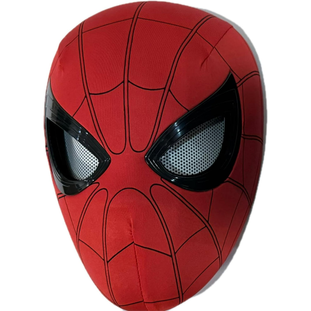 Spider-Man Hero Mask – Full Face Costume Mask with Chin-Controlled Blinking Eyes for Kids & Adults