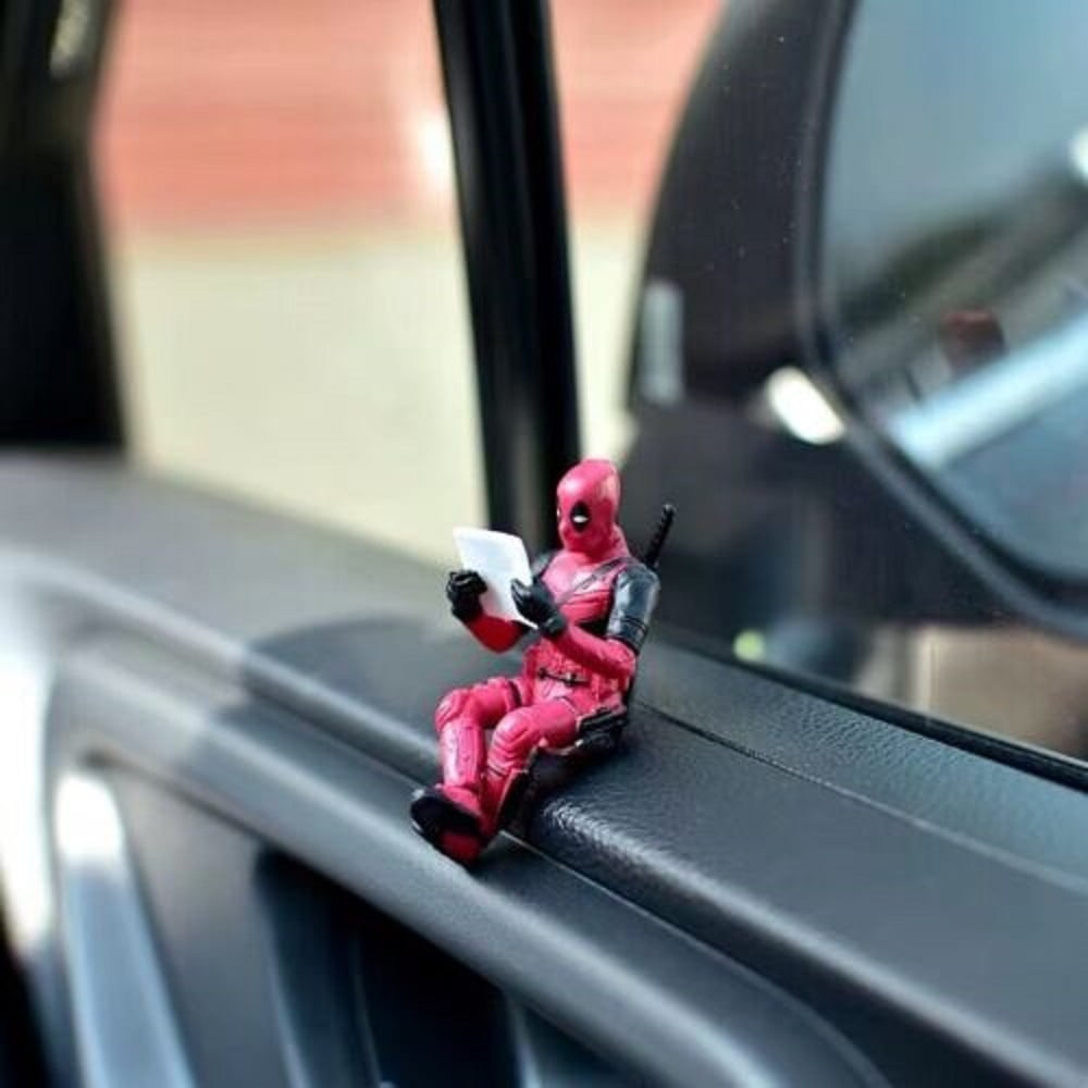 X-Men Deadpool Car Ornament – 3Pc Dashboard Decoration Mini Figures Set