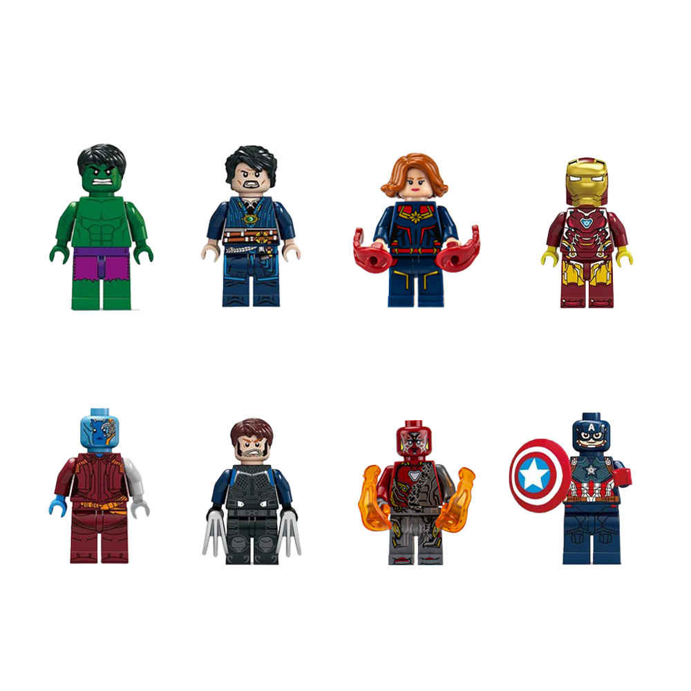 32PCS Superhero Action Figures Building Blocks Set – 1.77–2.95" Mini Collectible Toys with Hulk, Iron Man & More