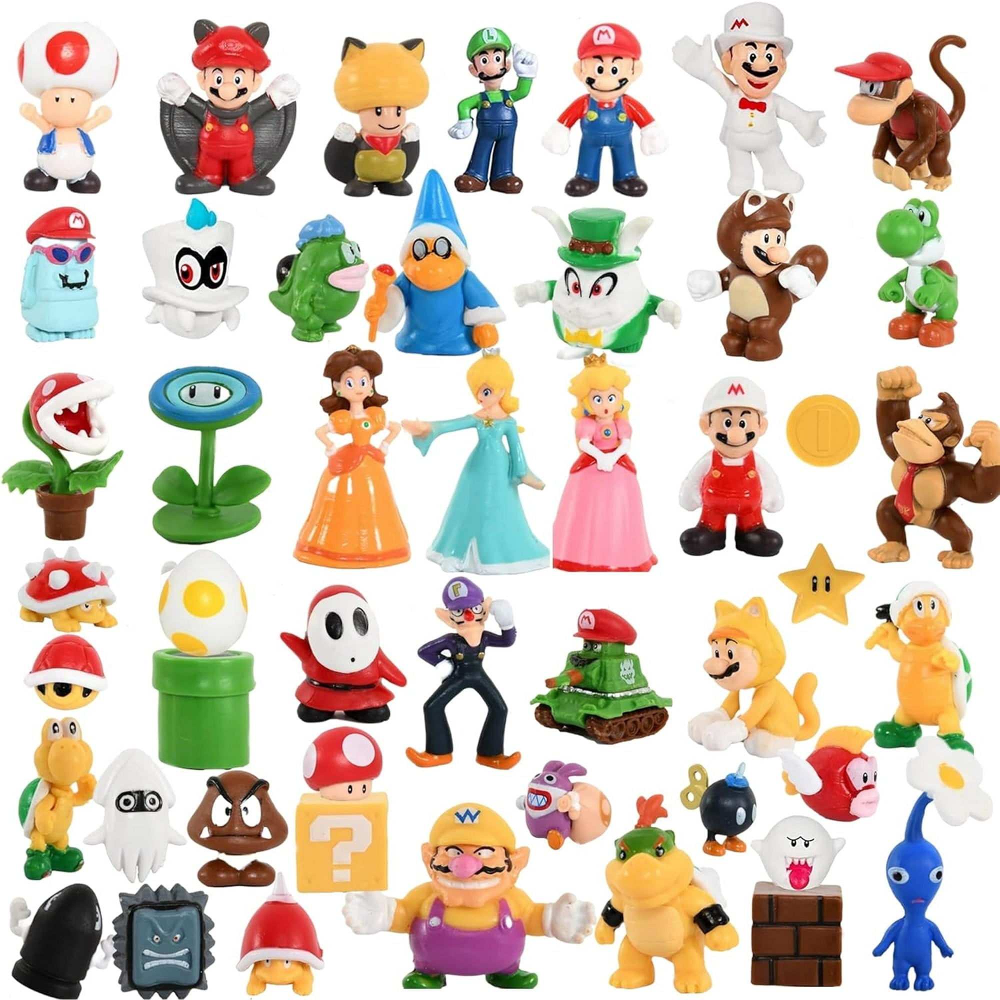 48PCS Super Mario Bros PVC Action Figures Set – Mini Collectible Toys & Model Dolls for Kids & Fans