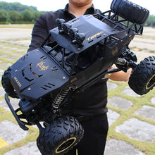 1:12 Scale RC Car – 4WD Off-Road Remote Control Truck with Metal Shell, Dual Motors & 2 Rechargeable Batteries (Black)