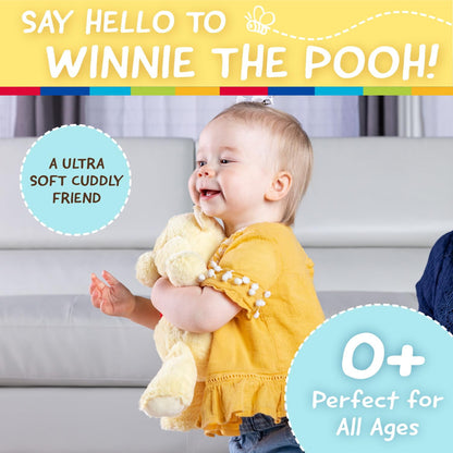 Baby Winnie the Pooh & Friends 9" Plush Toy – Soft Stuffed Animal with Jingle & Crinkle Sounds, Safe for All Ages