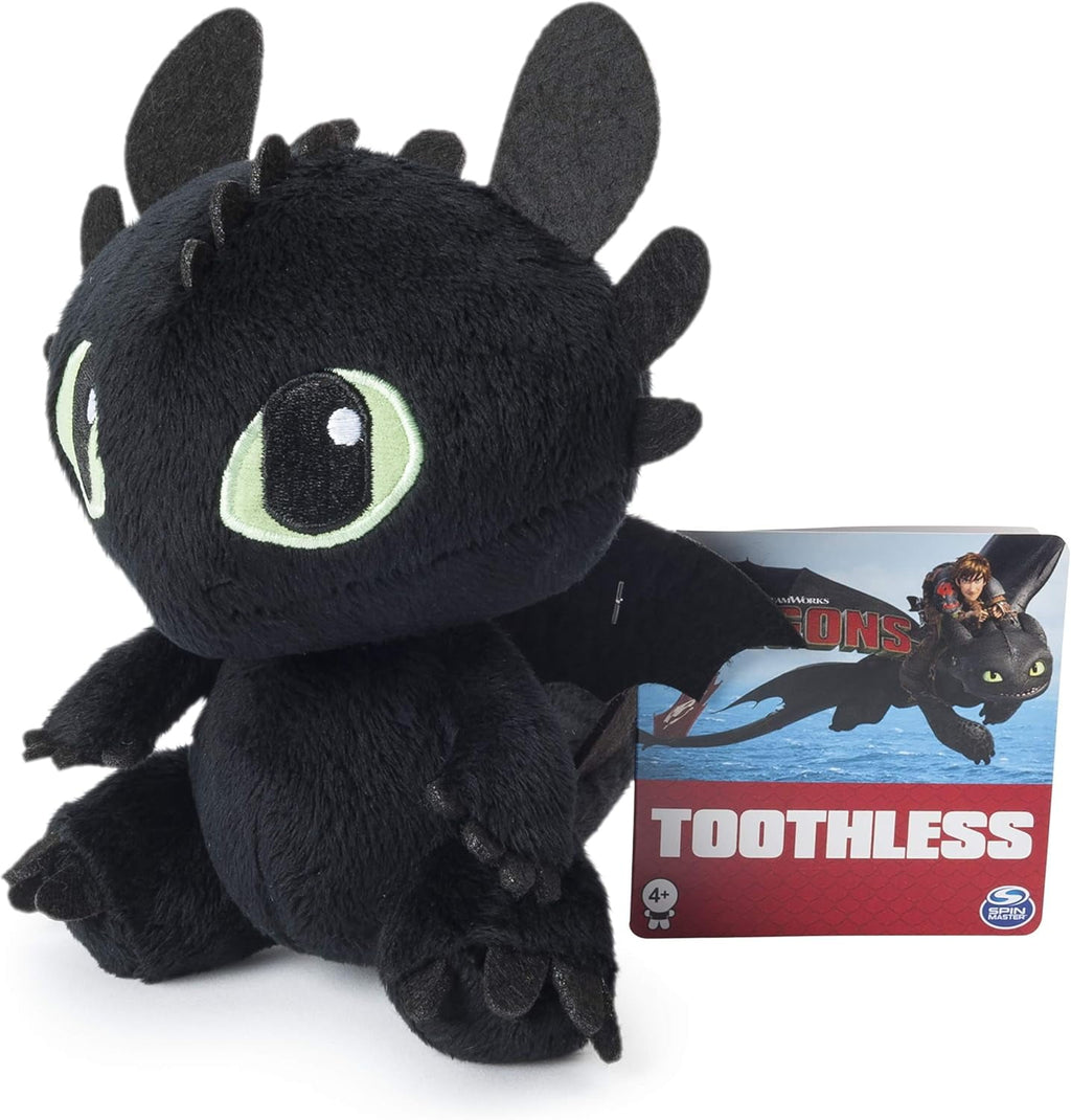 11" Toothless Night Fury Plush Toy – How to Train Your Dragon Stuffed Animal Collectible