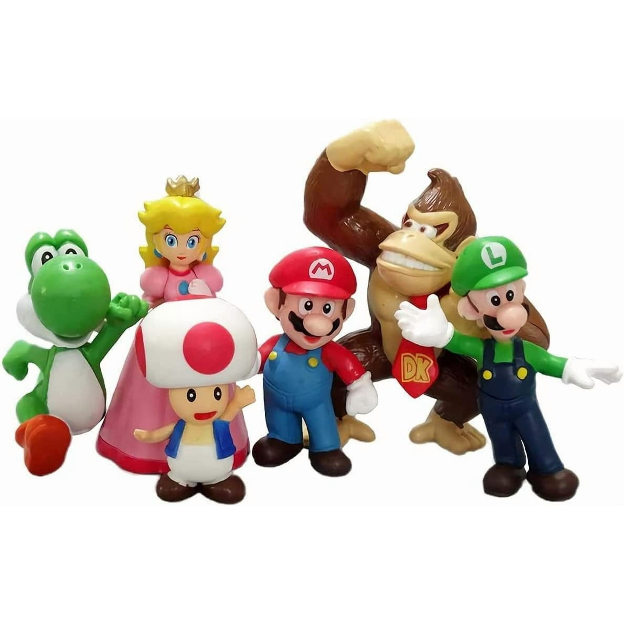 Super Mario Bros Action Figures Set – 6-Piece Collectible Toys, 1.5–2.75" Mini Figures
