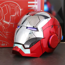 Iron Man Mark 5 Helmet (Silver) – 1:1 Scale Collectible Mask with LED Lights & Sound Effects