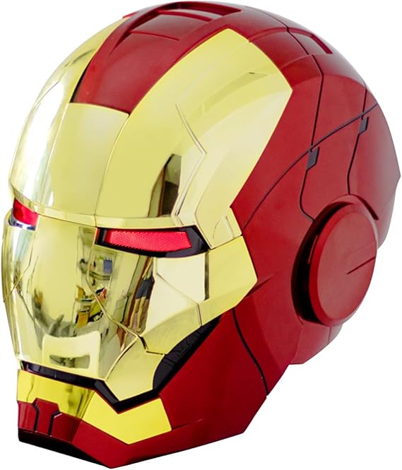Iron-Man Mark 5 Electronic Helmet – 1:1 Scale Gold Mask with LED Lights & Sound Effects