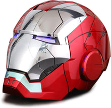 Iron Man Mark 5 Helmet (Silver) – 1:1 Scale Collectible Mask with LED Lights & Sound Effects