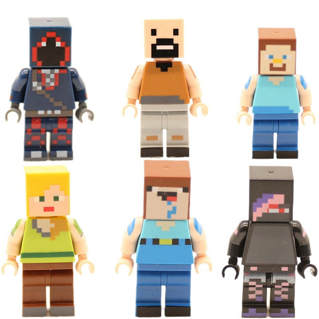 30PCS Minecraft Action Figures Set – 1.77" Mini Figure Playset with Steve, Creeper, Diamond, Wolf & Accessories