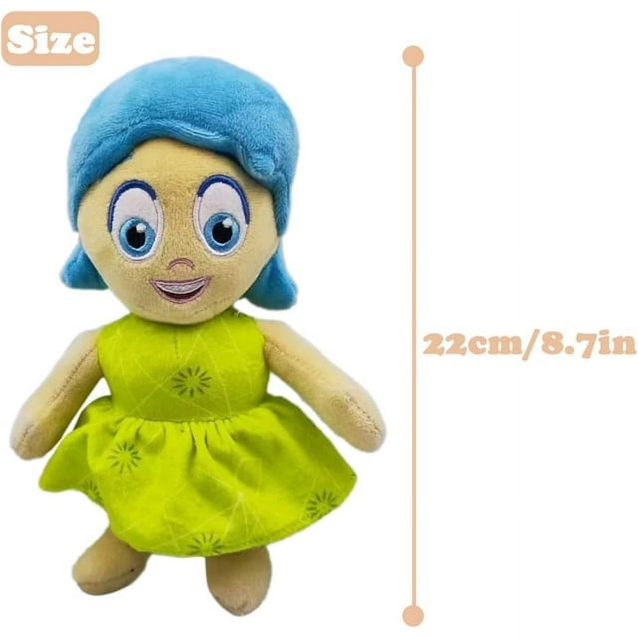 Inside Out 2 Joy Plush Toy – 8.9" Soft Stuffed Doll Pillow for Kids & Collectors