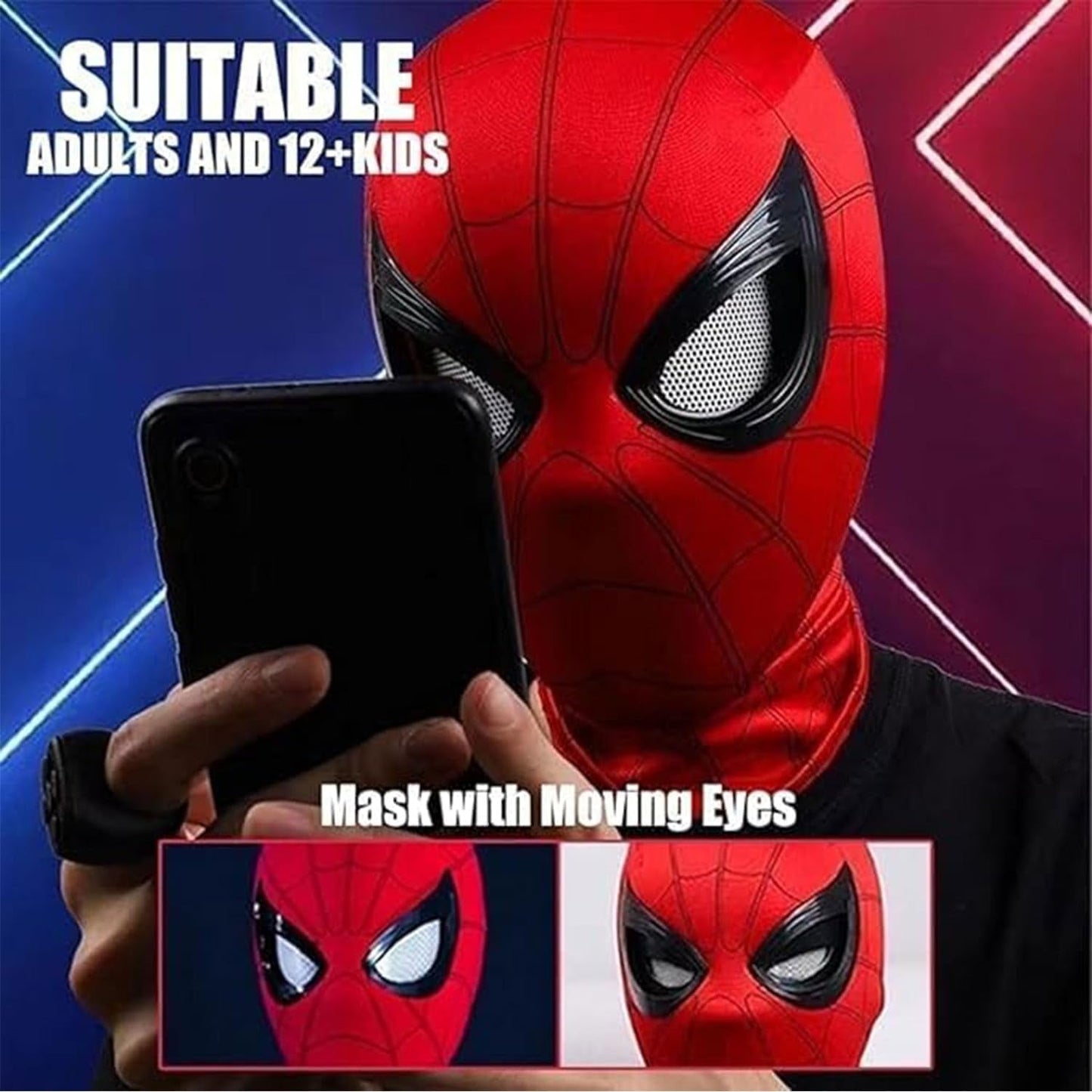 Spider-Man 1:1 Wearable Mask – Remote Control Blinking Eyes Collectible