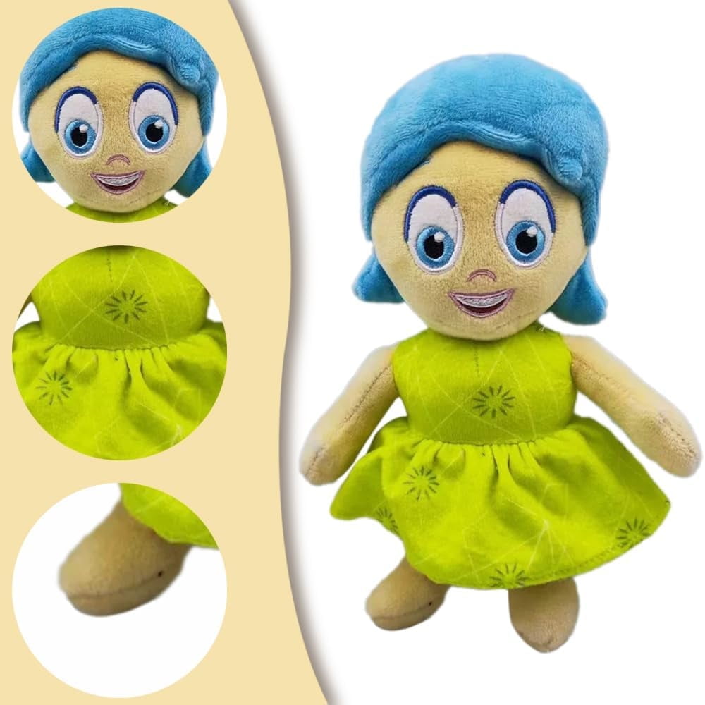 Inside Out 2 Joy Plush Toy – 8.9" Soft Stuffed Doll Pillow for Kids & Collectors