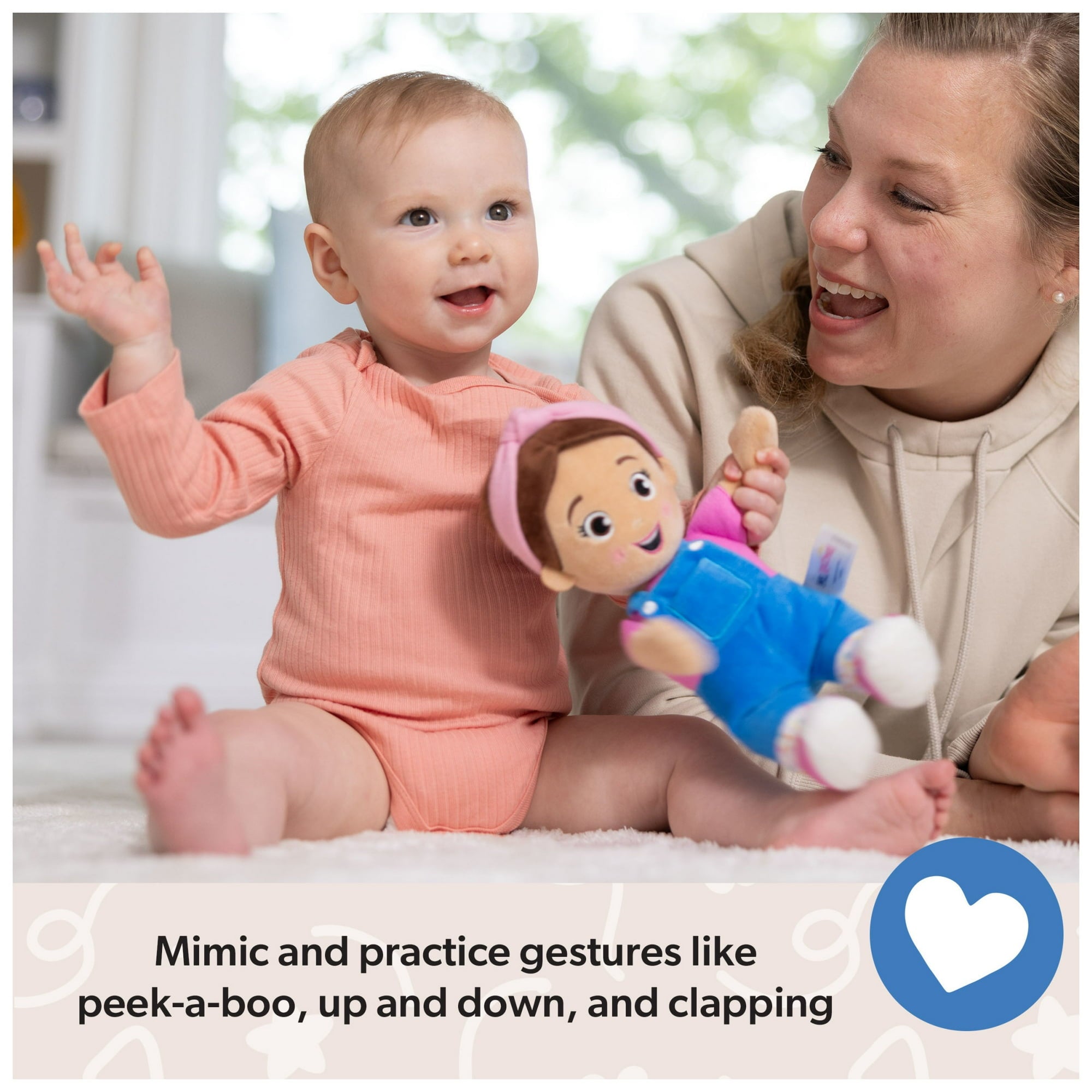 Soft Baby Learning Plush Doll – 11" Peekaboo & Clapping Developmental Toy for Infants & Toddlers