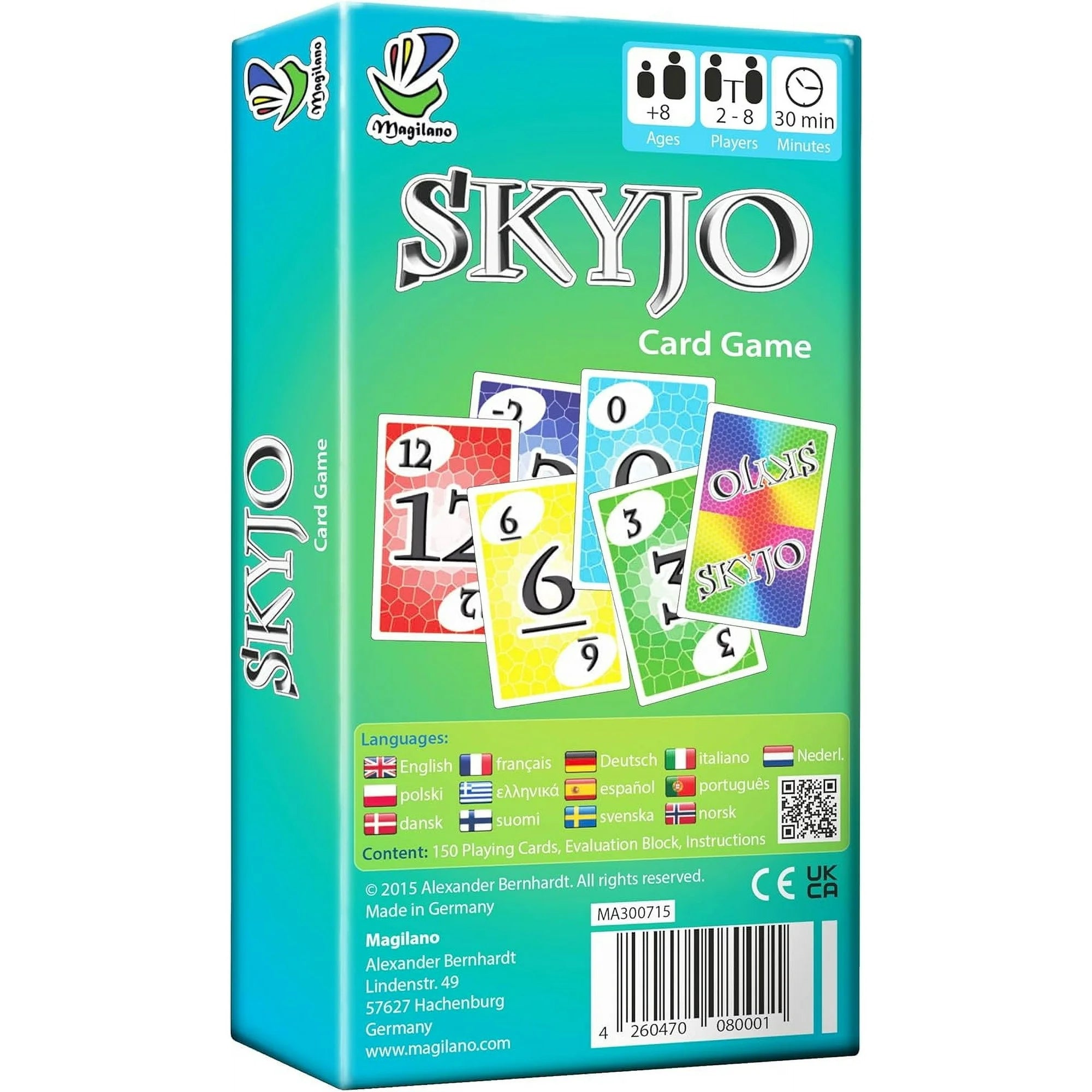 Magilano Skyjo Card Game – The Ultimate Family & Party Game, 2–8 Players, Ages 8+