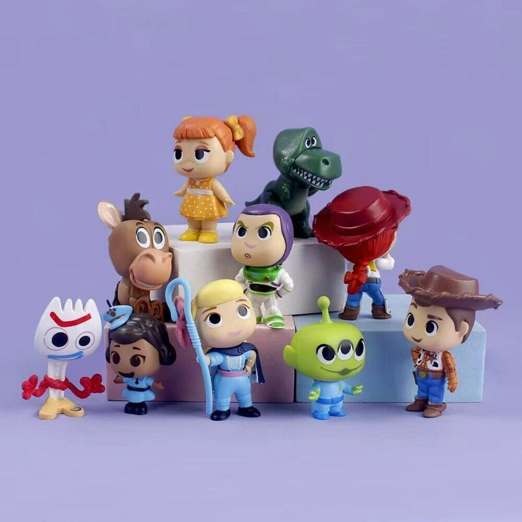 Toy Story 4 Action Figure Set – 10 PCS Woody, Buzz Lightyear, Jessie & Friends Kids Gift Collection