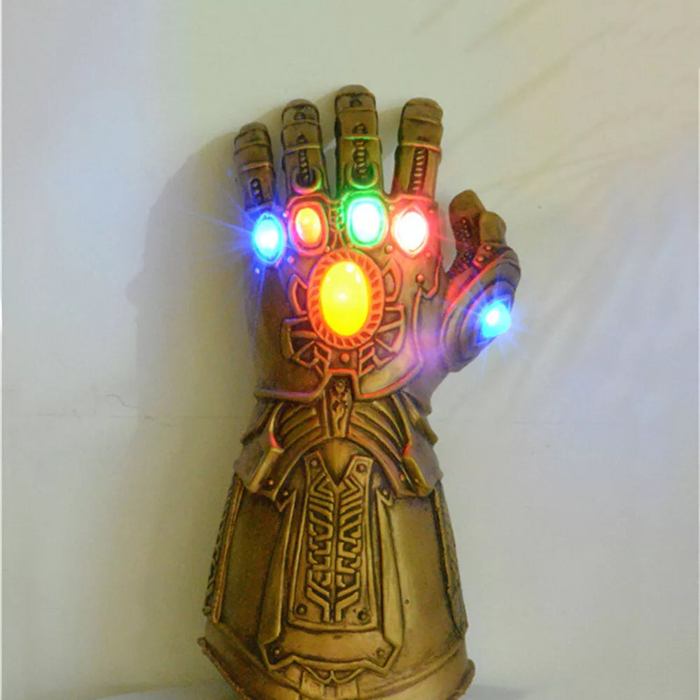Thanos Infinity Gauntlet LED Light Glove – Gold Avengers Kids Cosplay Costume Prop
