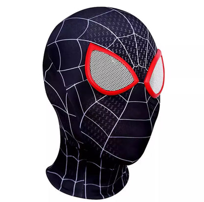 Spider-Man Red & White Polyester Mask – Breathable Lightweight Halloween & Masquerade Costume Accessory