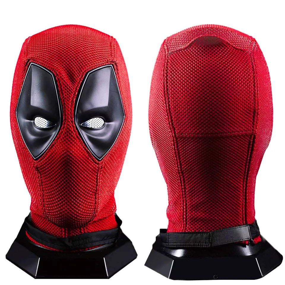 Deadpool Full Face Knit Mask – High-Quality Breathable Cosplay Helmet with Clear Vision