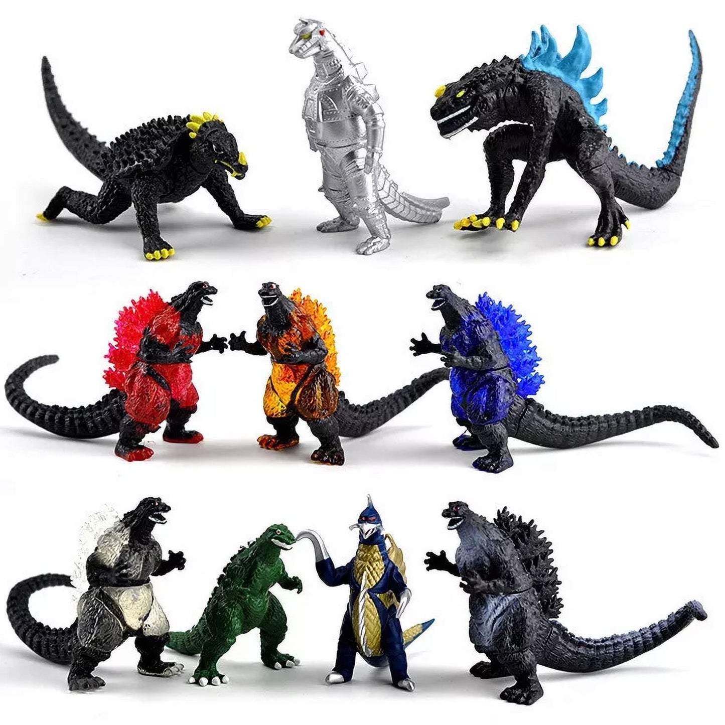 Godzilla King of the Monsters Shin Mechagodzilla Figures Set – 10-Piece Kaiju Toy Collection, Party Gift