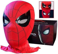 Spider-Man Hero Mask – Full Face Costume Mask with Chin-Controlled Blinking Eyes for Kids & Adults