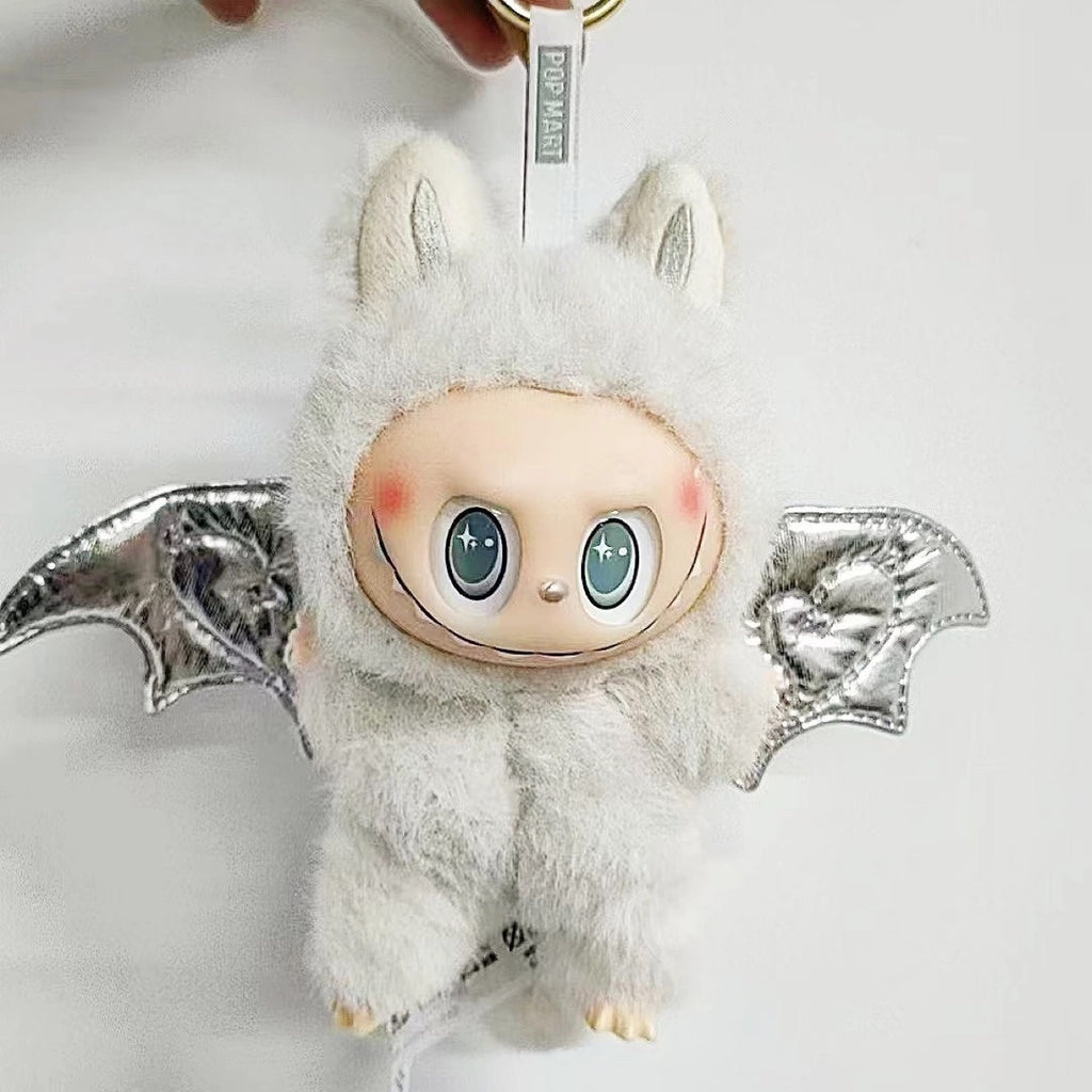 POP MART 2025 Labubu Zimomo Little Angel in Clouds Keychain – 6.7" Vinyl Plush Doll Toy, Monsters Series Collectible (Dupe)