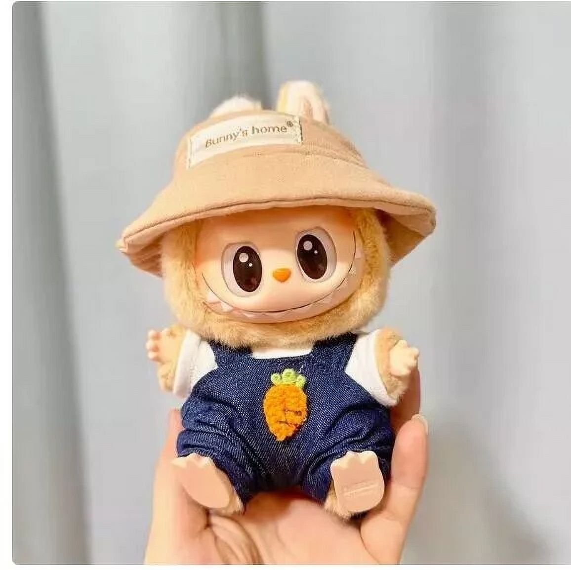 The Monsters Labubu Plush Doll Outfit – Rainbow Jumpsuit & Hat for 6.7-Inch POP Style Figures (No Doll Included)