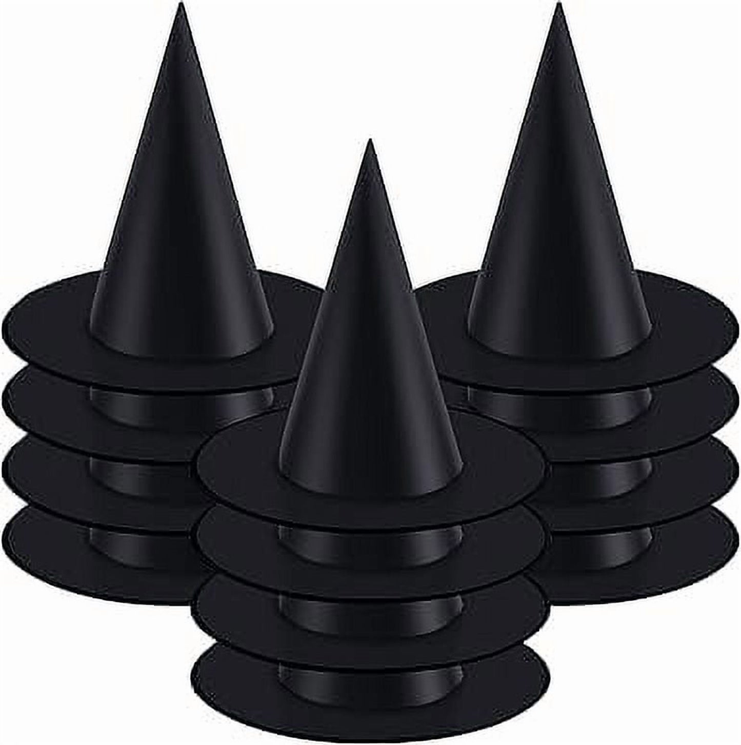 12 PCS Halloween Black Witch Hats – Costume Accessories & Party Decorations for Kids & Adults