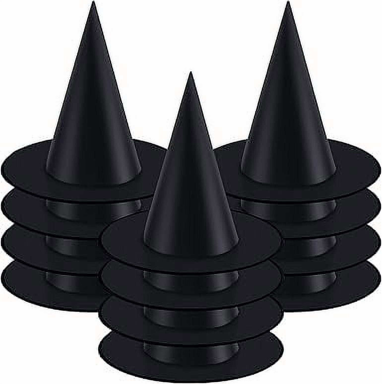 12 PCS Halloween Black Witch Hats – Costume Accessories & Party Decorations for Kids & Adults