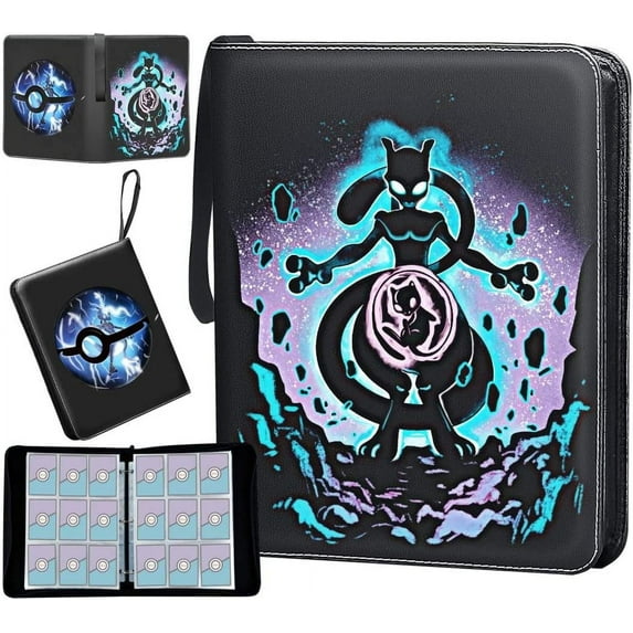 9-Pocket Card Binder with 50 Sleeves – Holds Up to 900 Trading Cards, Durable Album for Kids & Collectors