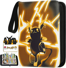 4-Pocket Trading Card Binder with 50 Sleeves – Holds Up to 400 Cards, Protective Album for Kids & Collectors