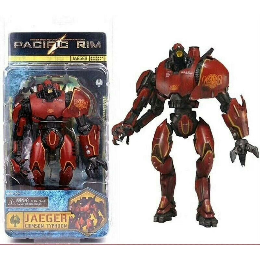 Pacific Rim Crimson Typhoon Jaeger Action Figure – 7" Red Robot Model Collectible Toy, Durable PVC for Kids & Fans