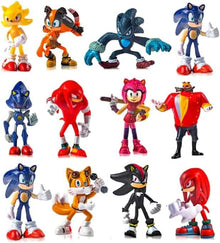12 PCS Sonic the Hedgehog Action Figures – 2.5" Collectible Toys, Party Supplies & Cake Toppers