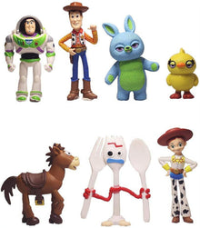 Toy Story 7-Piece Action Figure Set – Woody, Buzz Lightyear, Jessie & Rex | Kids Gift & Party Cake Toppers