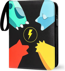 4-Pocket Trading Card Holder Binder – Fits 400 Cards | Waterproof Album Storage Book for Collectors | Portable Card Binder Gift for Boys & Girls
