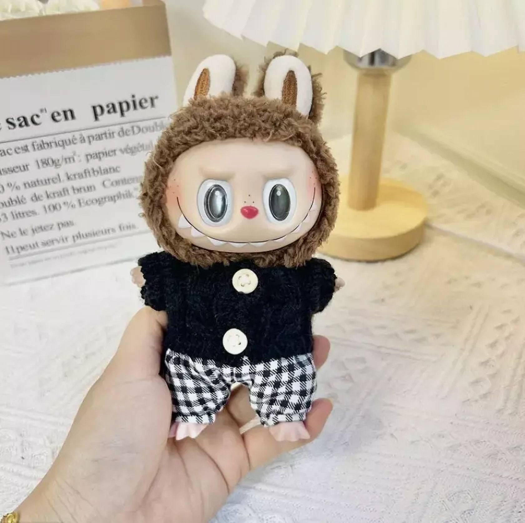 POPMART The Monsters Labubu Outfit – Blue Jumpsuit & Hat (No Doll Included), 6.7" (17cm) Accessories