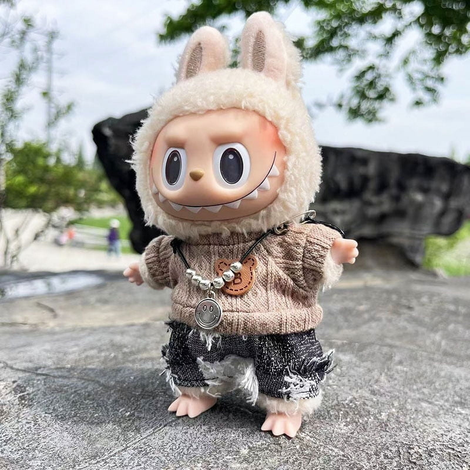 POPMART The Monsters Labubu Outfit – Blue Jumpsuit & Hat (No Doll Included), 6.7" (17cm) Accessories