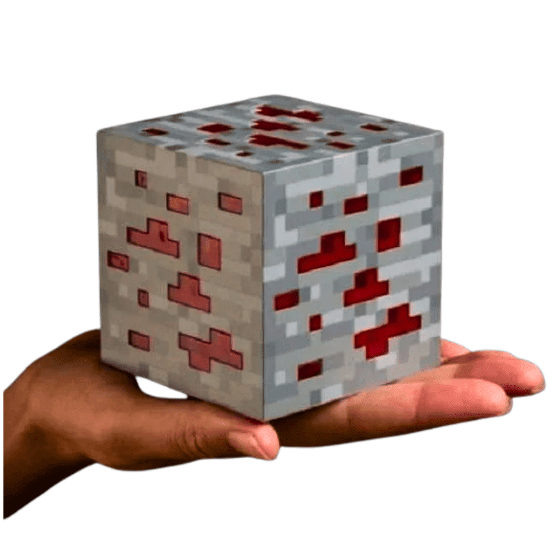 Minecraft Diamond Ore LED Night Light – 7.5" Rechargeable Touch Control Lamp with 3 Modes