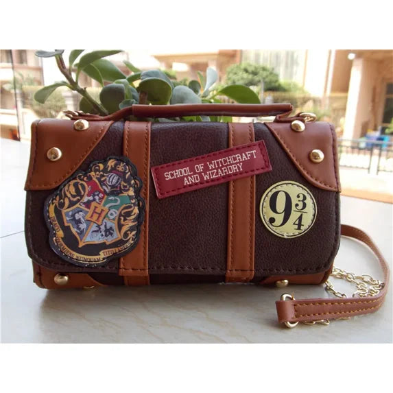 Harry Potter Hogwarts PU School Badge Wallet Bag Package Christmas Gift