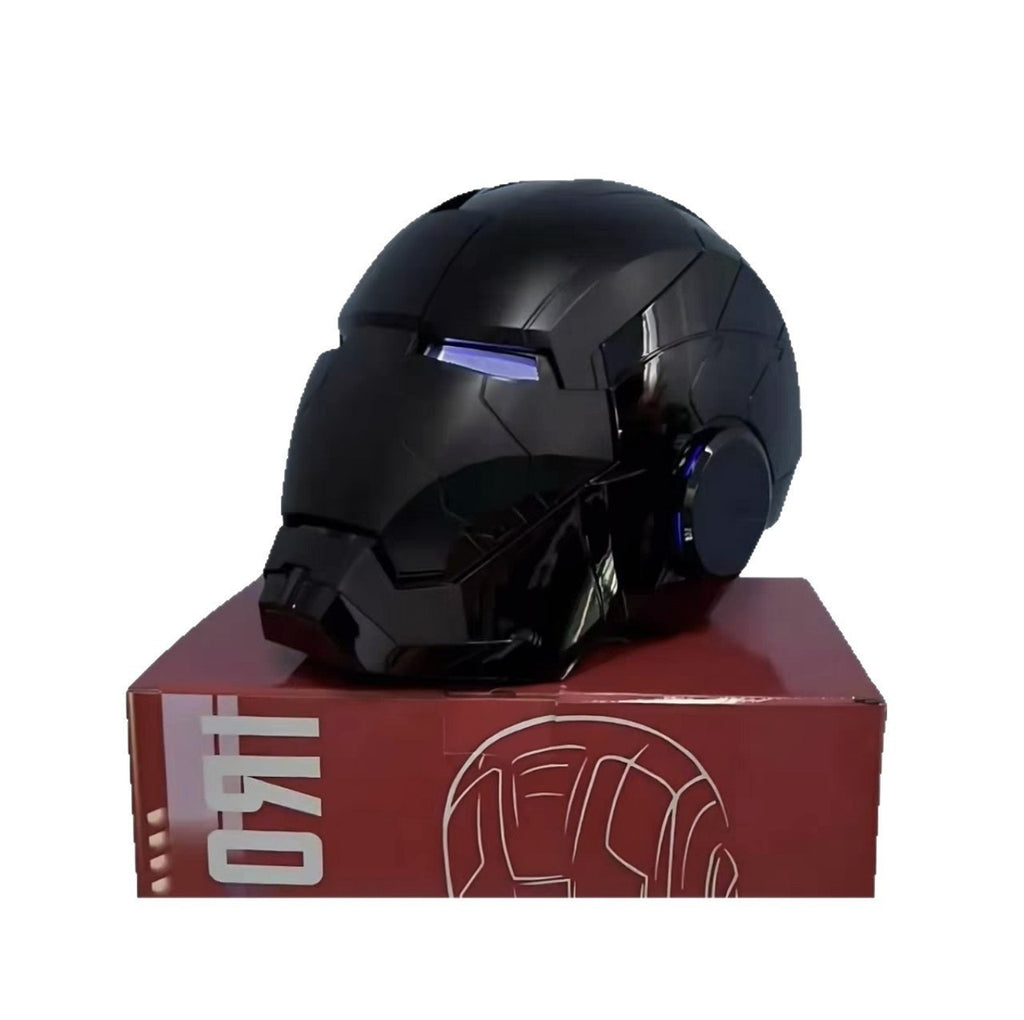 Autoking Iron Man MK5 Black Helmet – Wearable Electronic Mask with Voice Control & LED Eyes