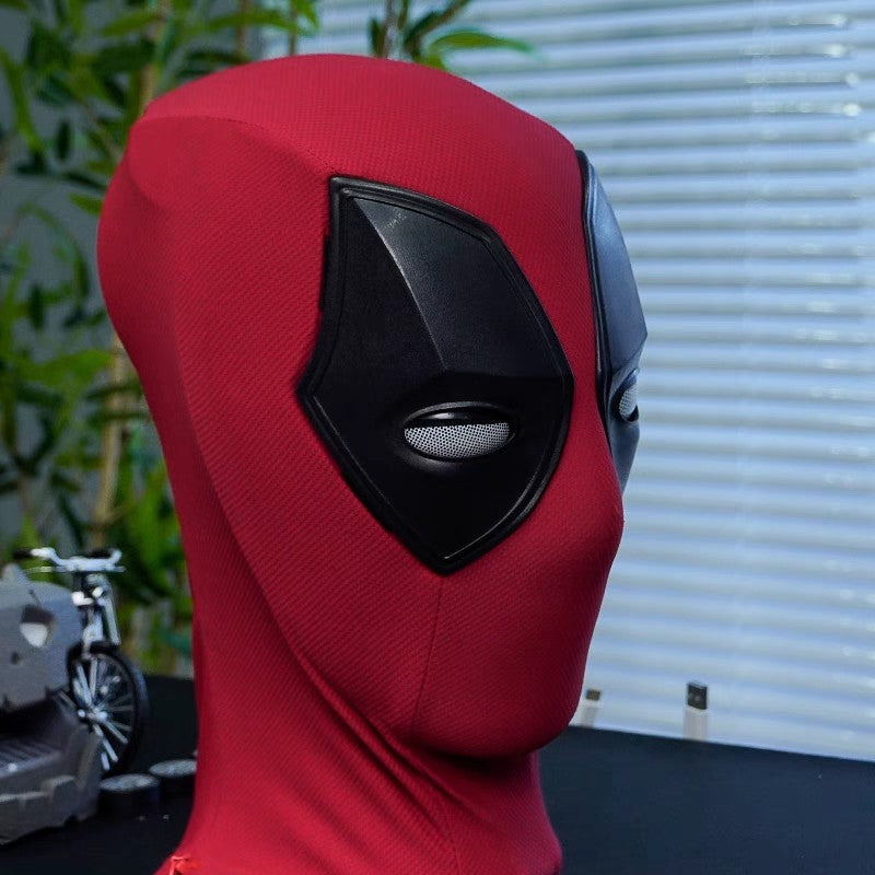 Deadpool 3 Helmet Mask – Remote Control Cosplay Headwear with LED Light-Up Eyes (Boxed Collectible)