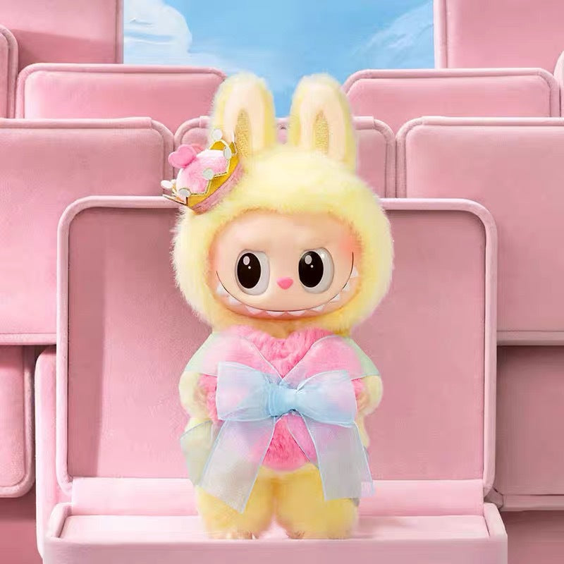 2025 POP MART Labubu The Monsters “Let’s Checkmate” Vinyl Plush Hanging Figure with Card – Yellow Exclusive Edition (Dupe)