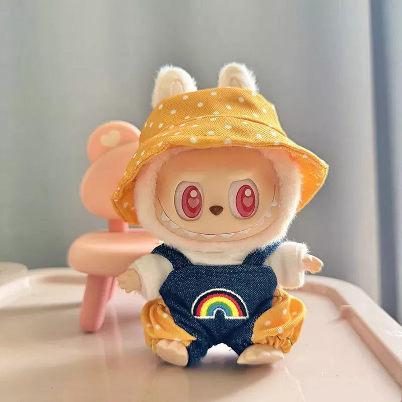 POPMART The Monsters Labubu Outfit – Blue Jumpsuit & Hat (No Doll Included), 6.7" (17cm) Accessories